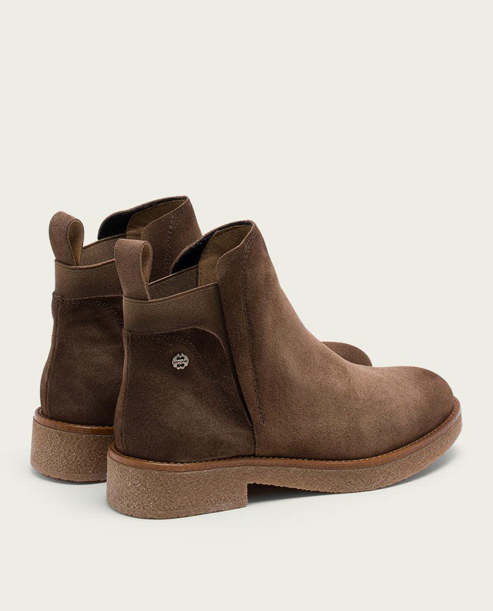 Porronet BOTINES DE PIEL MOKA CON ELÁSTICOS DALIA
