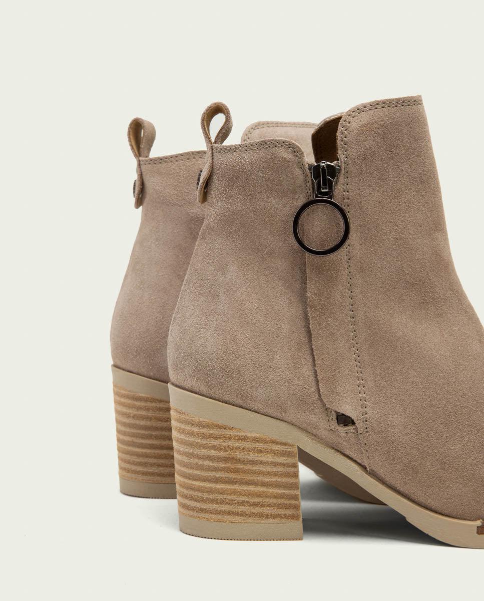 Porronet BOTINES DE TACÓN ARENA CREMALLERA NERY