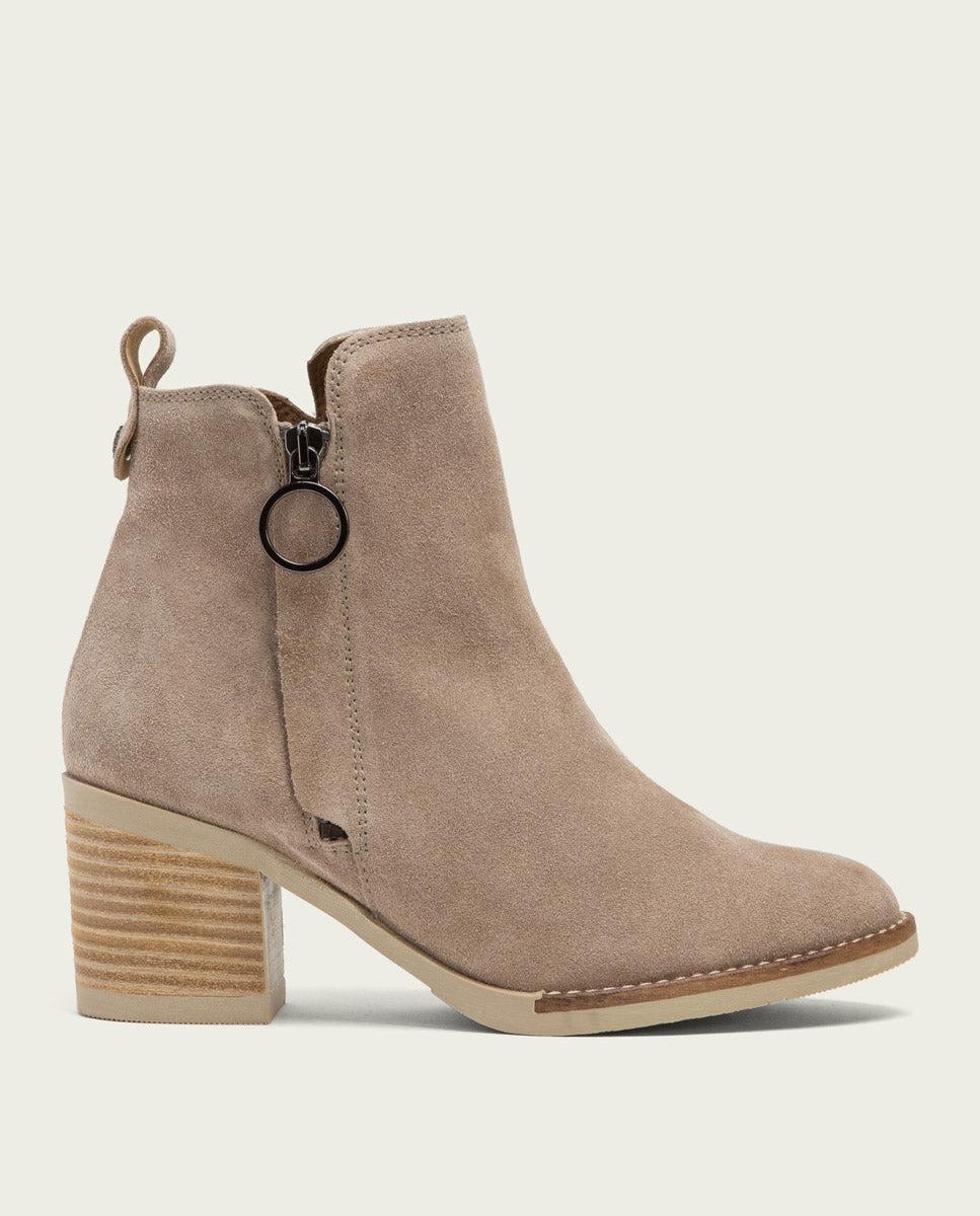 porronet BOTINES DE TACÓN ARENA CREMALLERA NERY