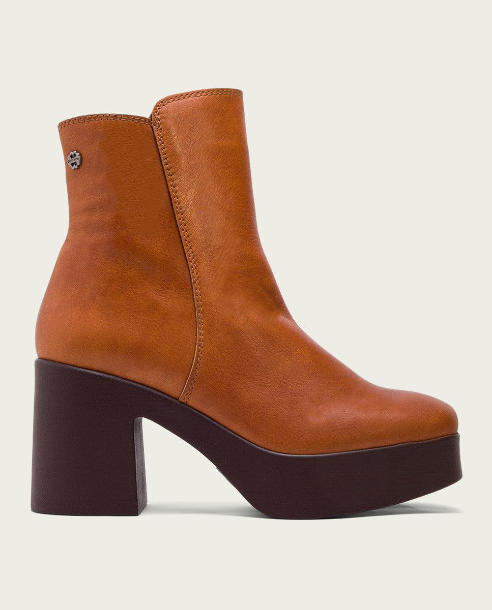 porronet BOTINES DE TACÓN CUERO CON CREMALLERA LIA