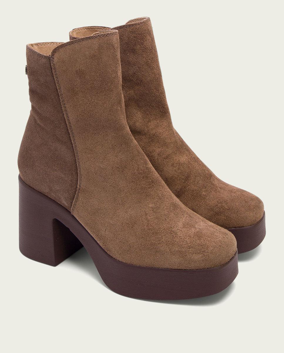 Porronet BOTINES DE TACÓN MOKA CON CREMALLERA LETA