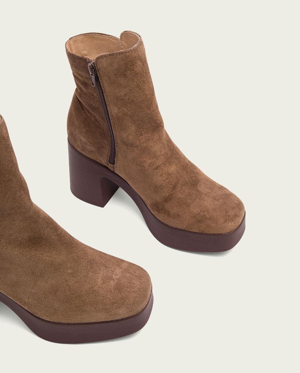 Porronet BOTINES DE TACÓN MOKA CON CREMALLERA LETA