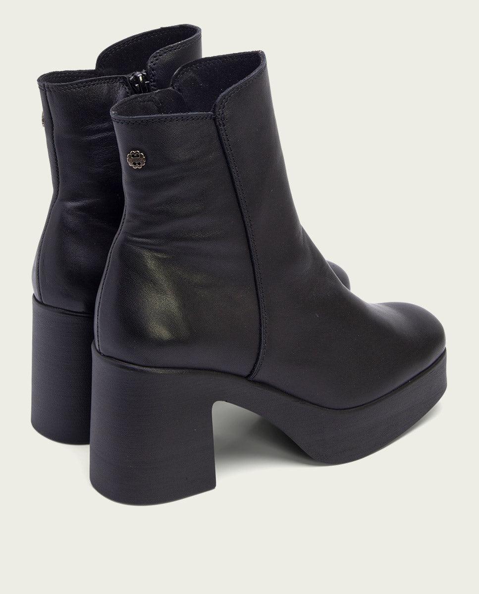Porronet BOTINES DE TACÓN NEGRO CON CREMALLERA LIA