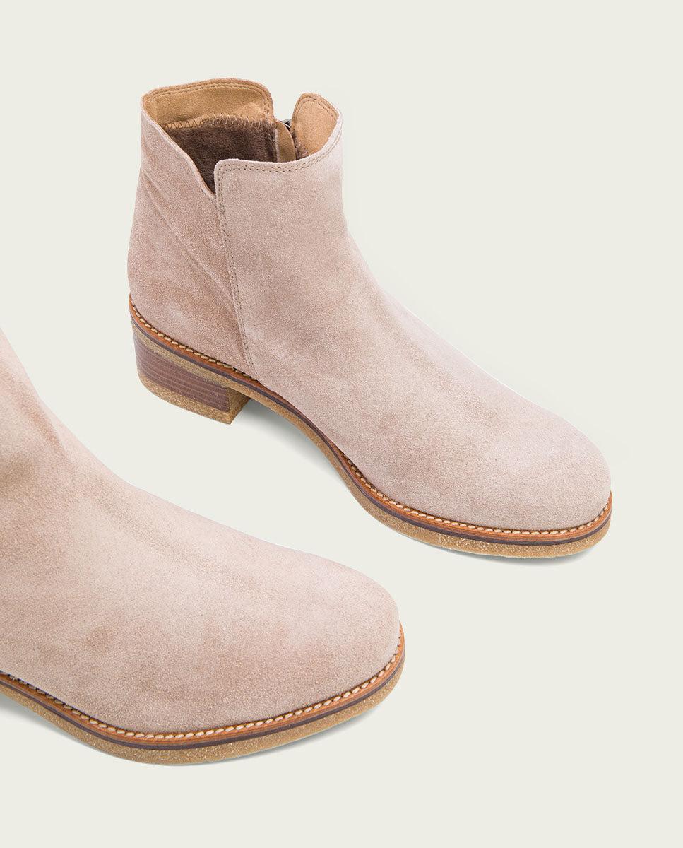 Porronet BOTINES PLANOS ARENA CON CREMALLERA POPPY