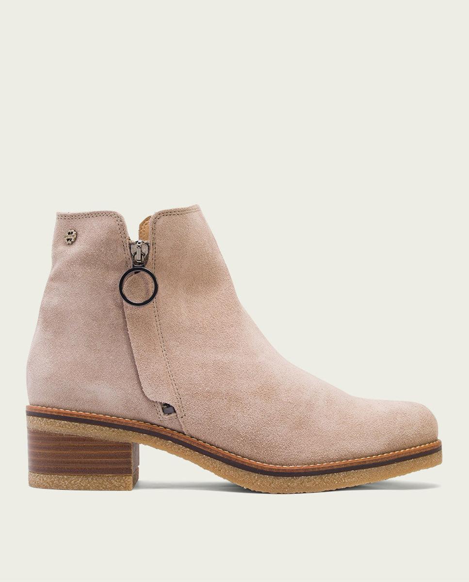 porronet BOTINES PLANOS ARENA CON CREMALLERA POPPY