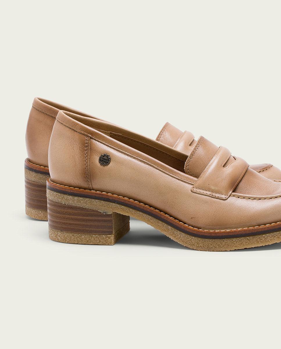 Porronet MOCASINES DE PIEL CAMEL GARAZI
