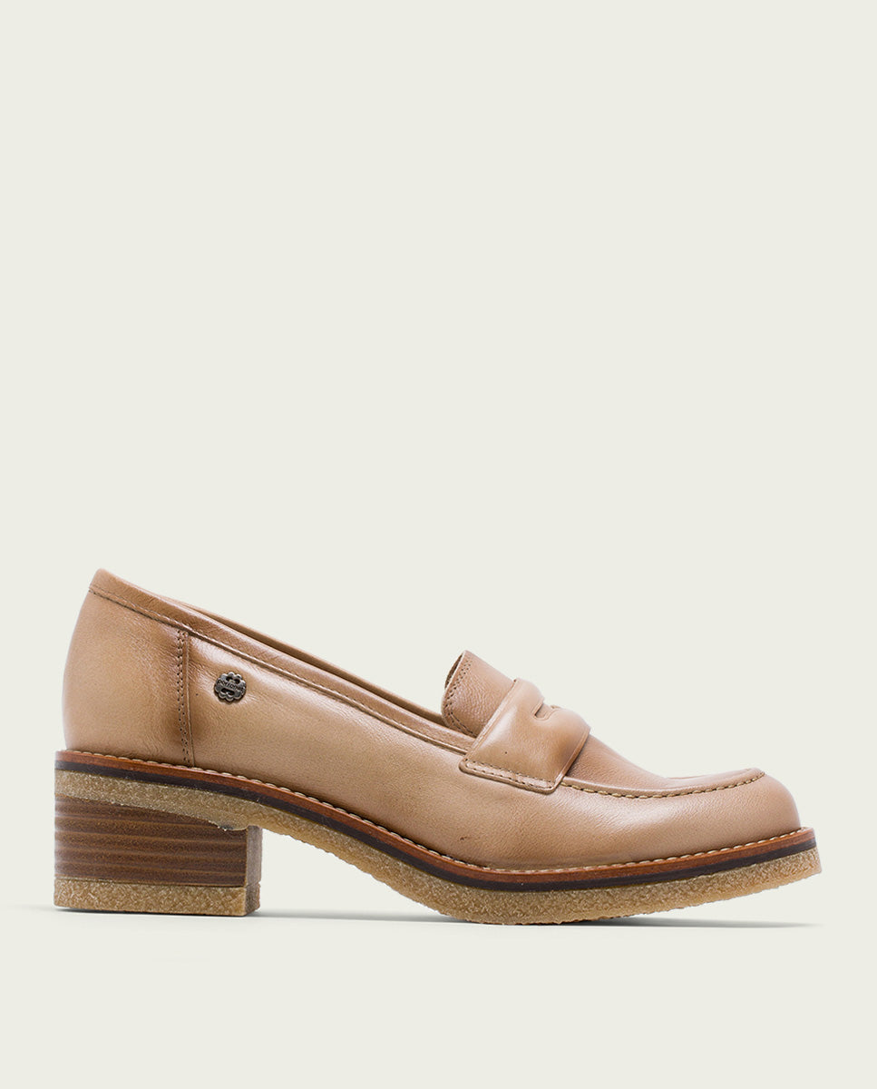 porronet MOCASINES DE PIEL CAMEL GARAZI