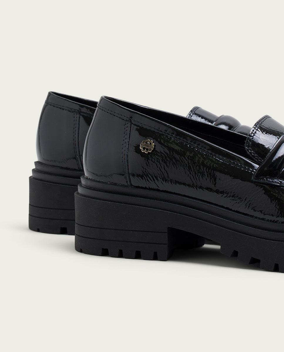 Porronet MOCASINES DE PIEL CHAROL NEGROS FAYE