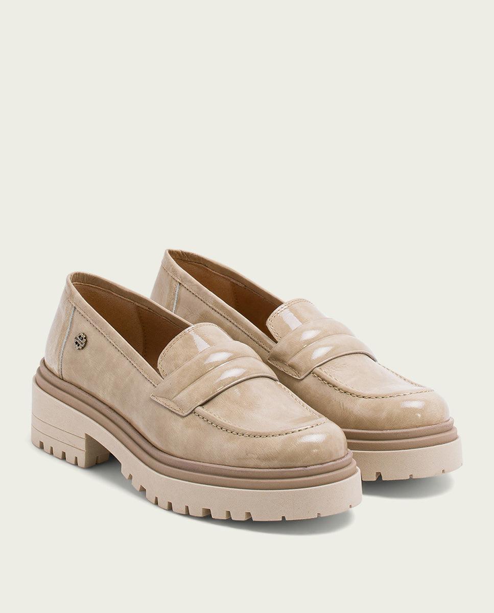 Porronet MOCASINES DE PIEL CHAROL TAUPE FAYE