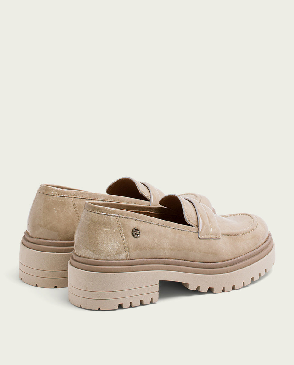 Porronet MOCASINES DE PIEL CHAROL TAUPE FAYE