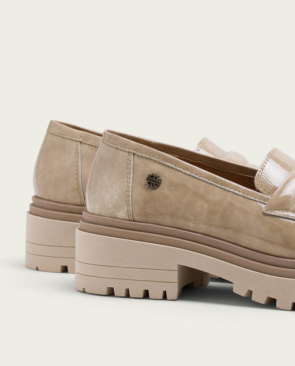 Porronet MOCASINES DE PIEL CHAROL TAUPE FAYE