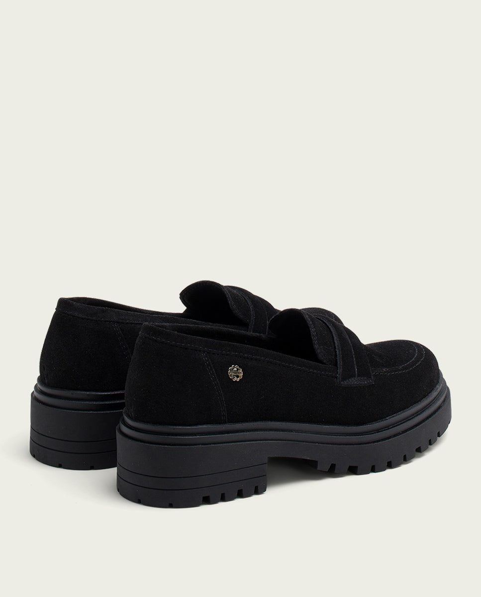 Porronet MOCASINES DE SERRAJE NEGROS FEBE