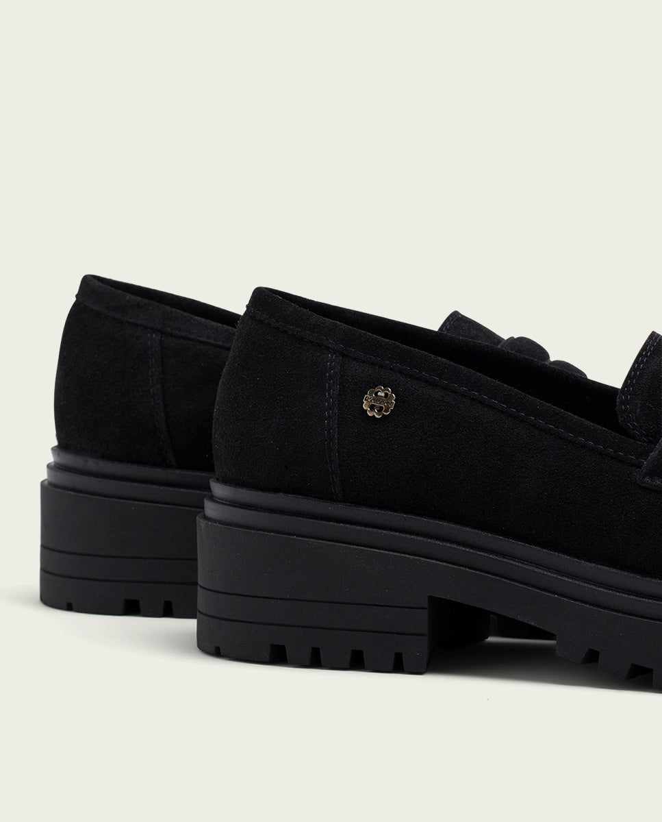 Porronet MOCASINES DE SERRAJE NEGROS FEBE