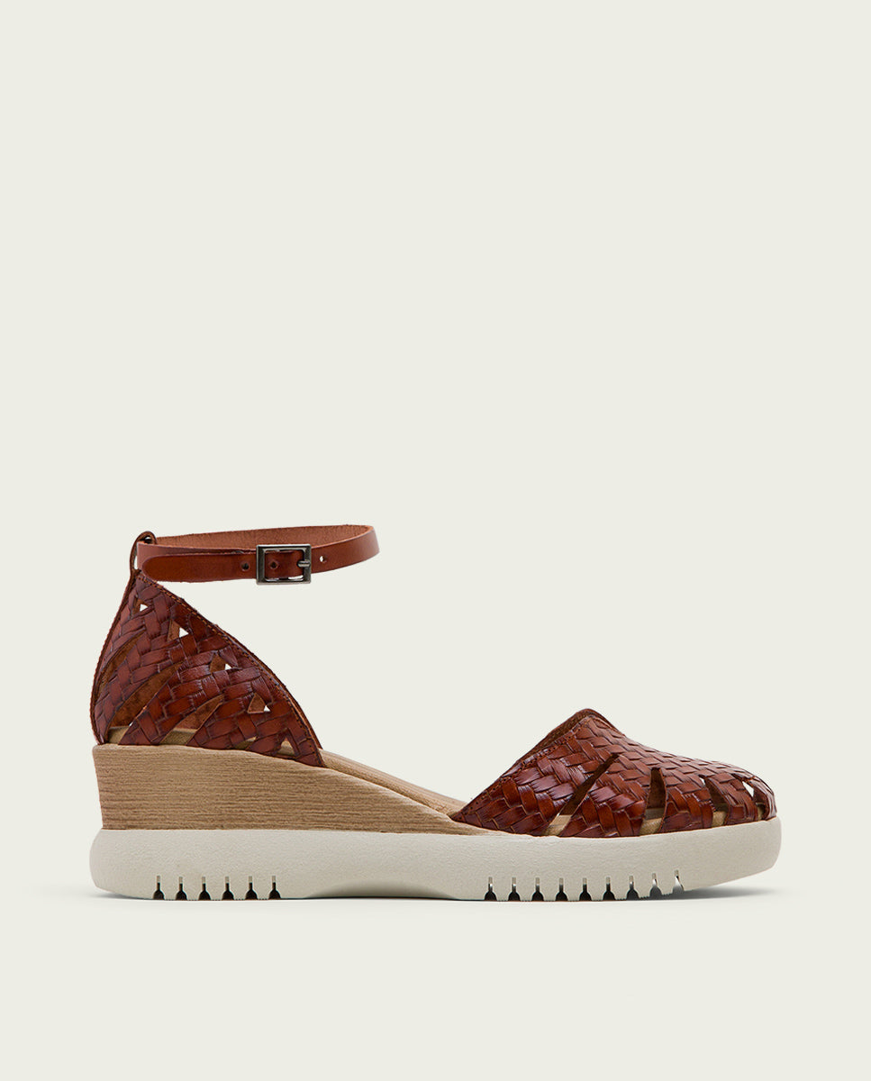 Porronet SANDALIA CUÑA PIEL CUERO EDNA