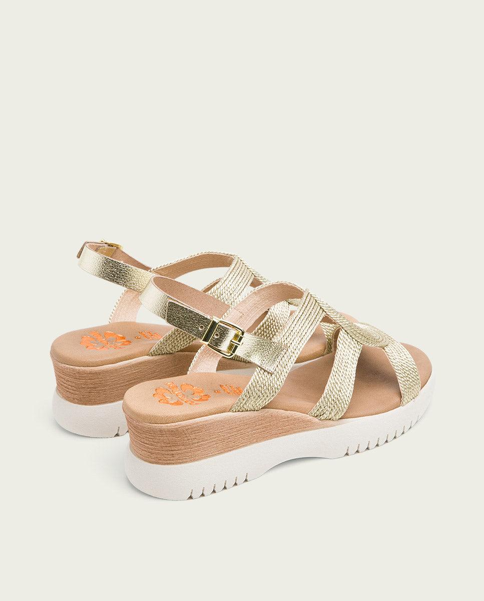 Porronet SANDALIA CUÑA PLATINO ELISA