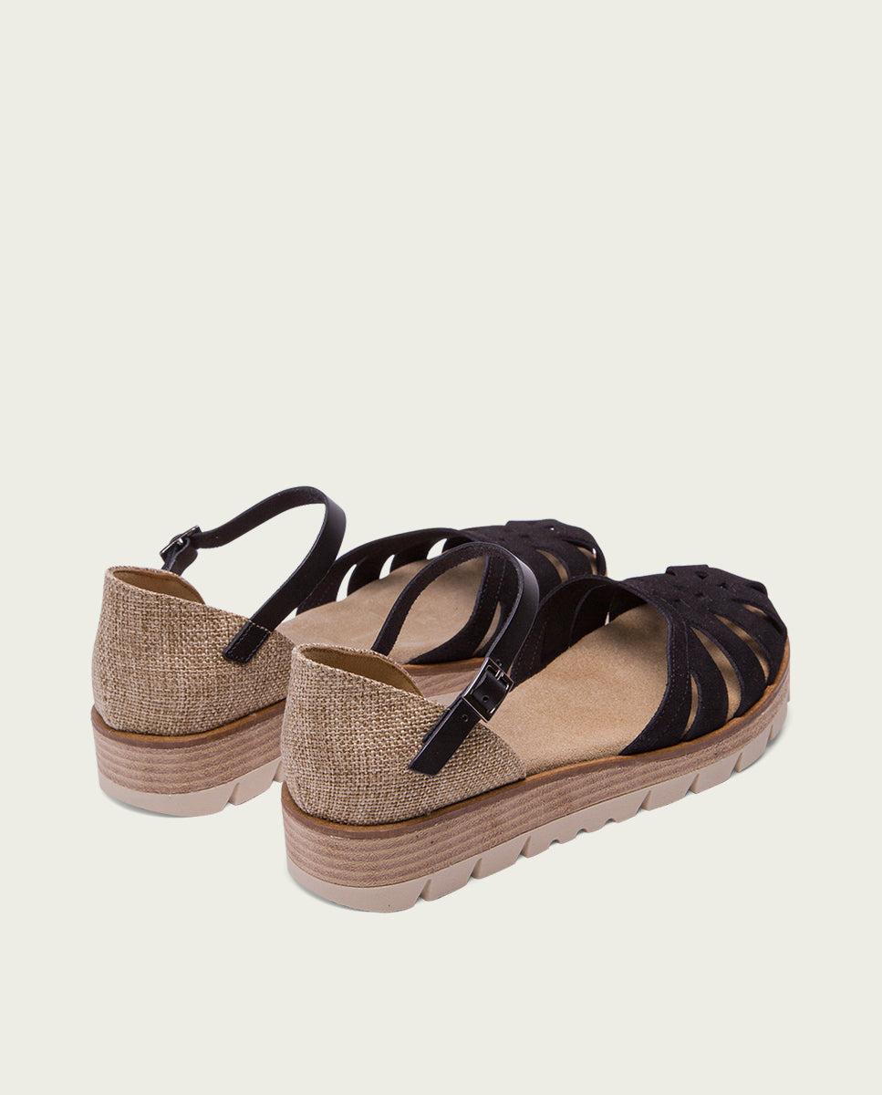 Porronet SANDALIA DE SERRAJE NEGRO BIANCA