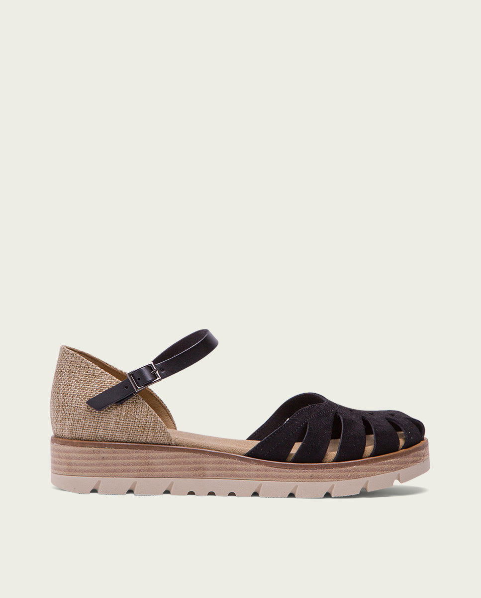 porronet SANDALIA DE SERRAJE NEGRO BIANCA