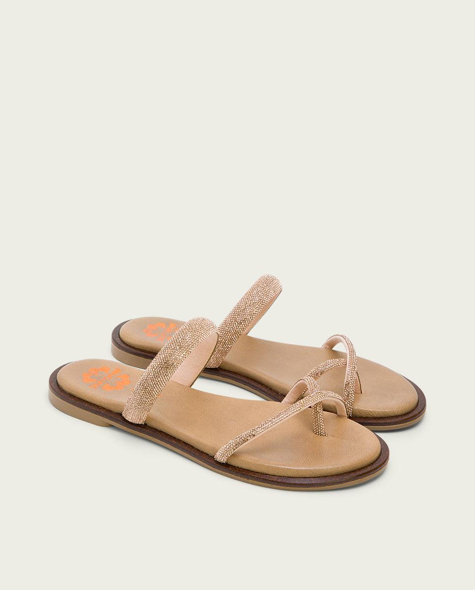 Porronet SANDALIA ESCLAVA PLANA PIEL ROSÉ CALI