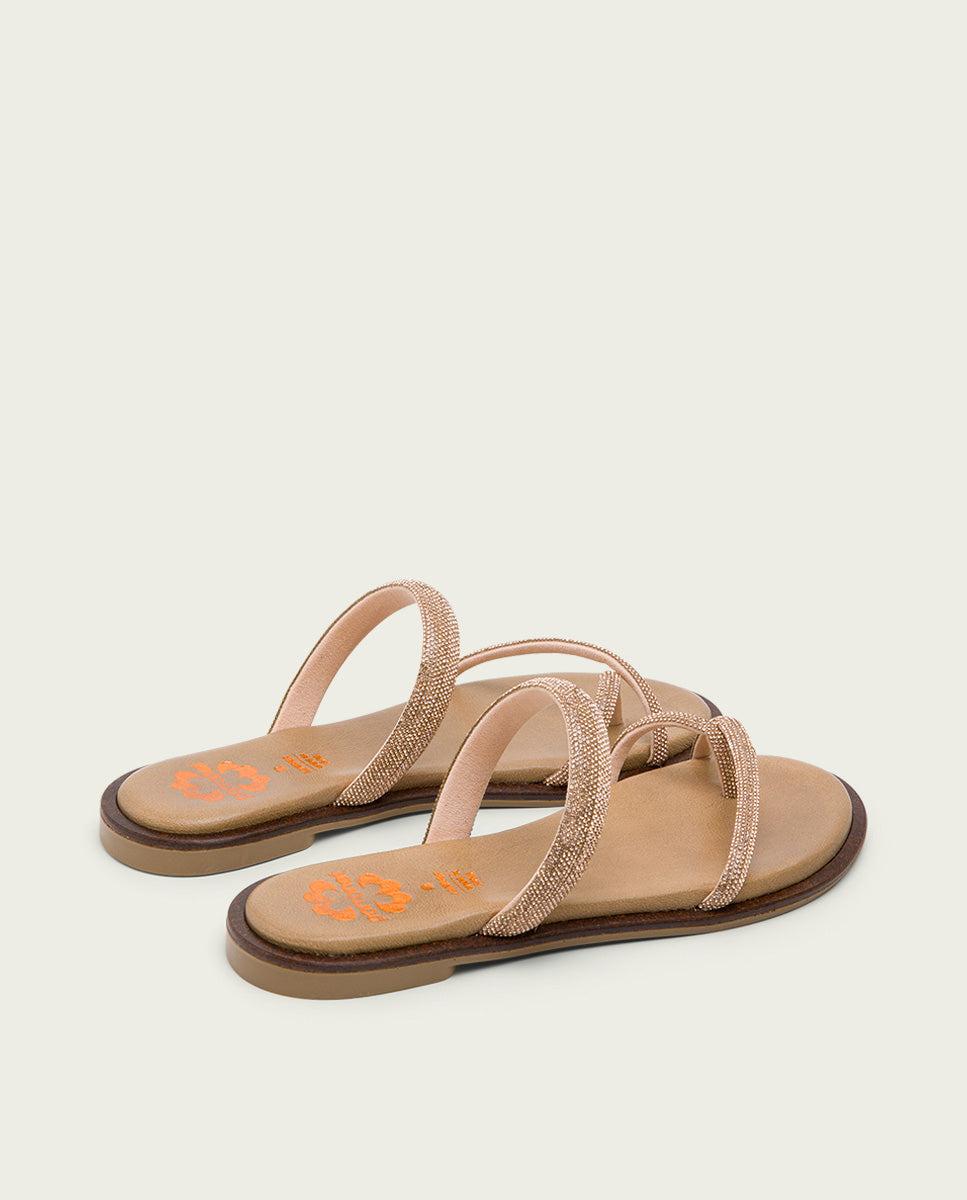 Porronet SANDALIA ESCLAVA PLANA PIEL ROSÉ CALI