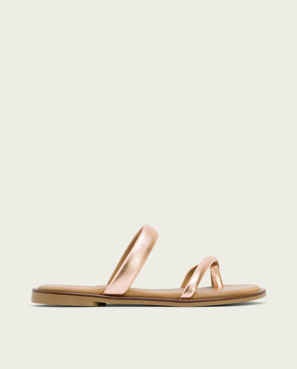 Porronet SANDALIA ESCLAVA PLANA PIEL ROSÉ CARLY