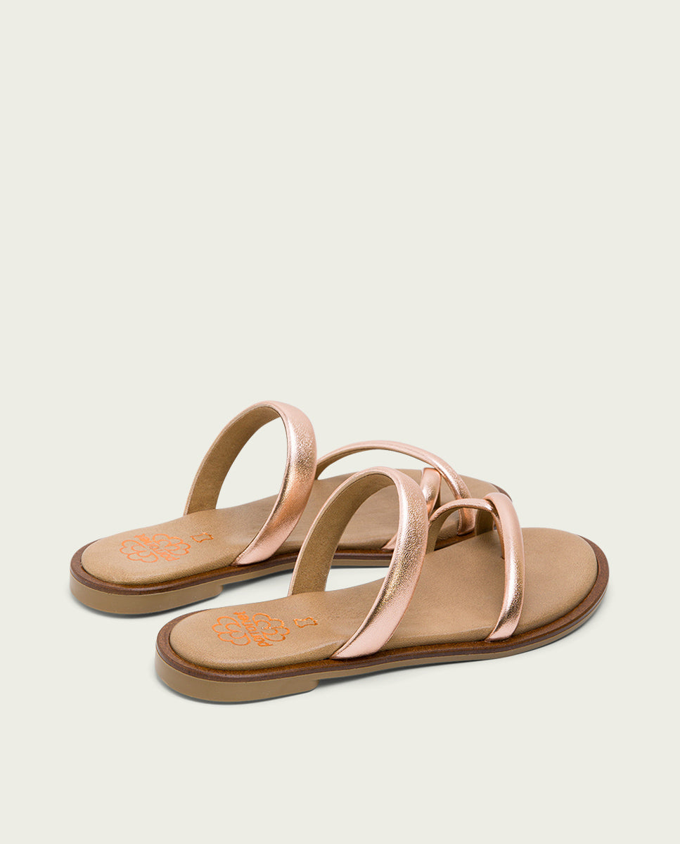 Porronet SANDALIA ESCLAVA PLANA PIEL ROSÉ CARLY