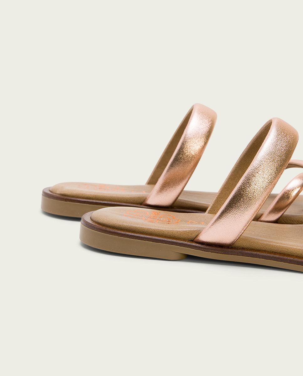 Porronet SANDALIA ESCLAVA PLANA PIEL ROSÉ CARLY