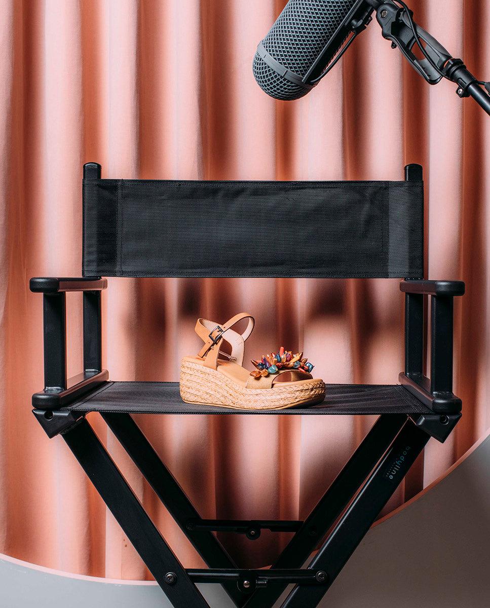 porronet SANDALIA PIEL CUÑA PIEL TAUPE GEMMA