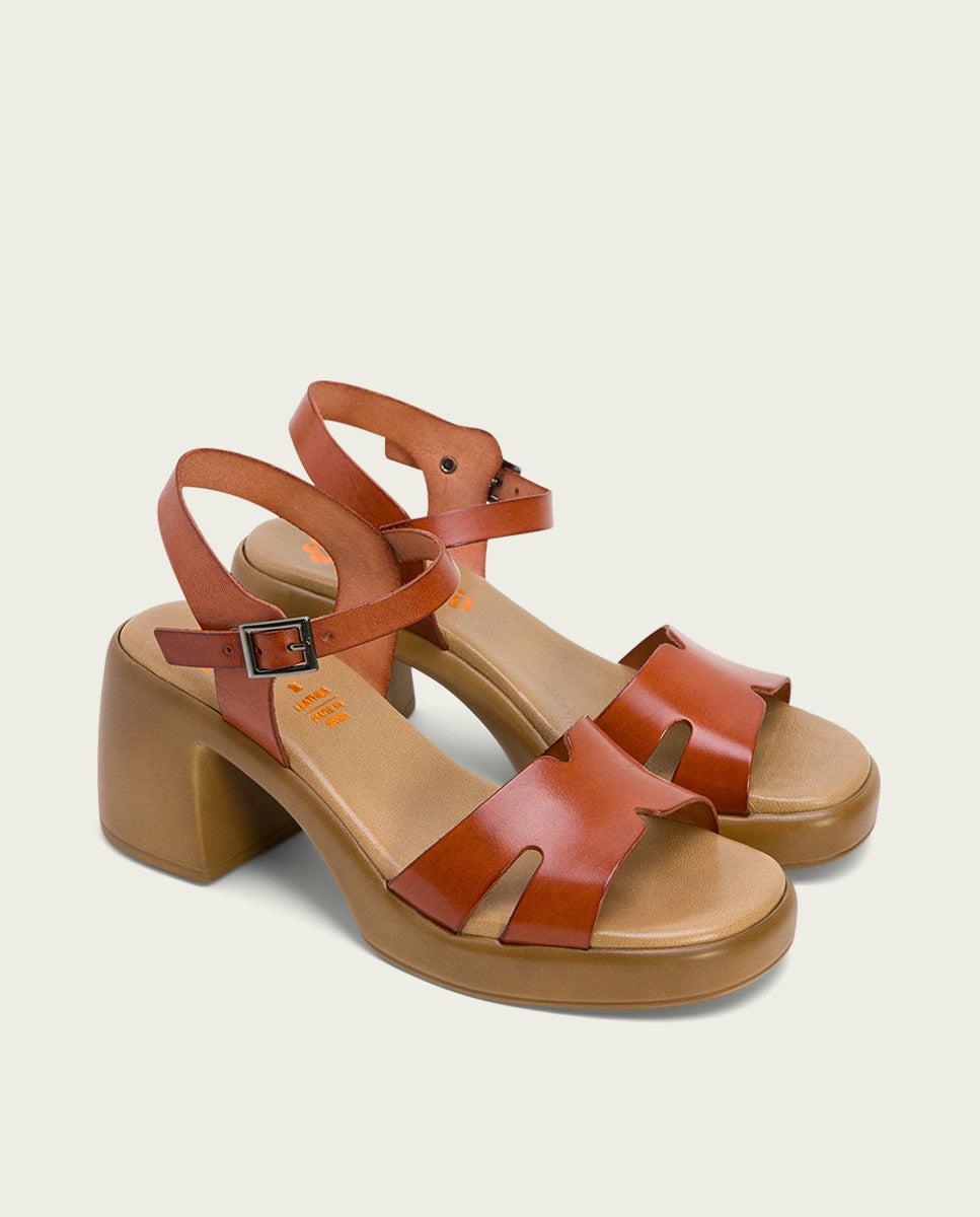 Porronet SANDALIA PIEL TACON DE PIEL CUERO HERA