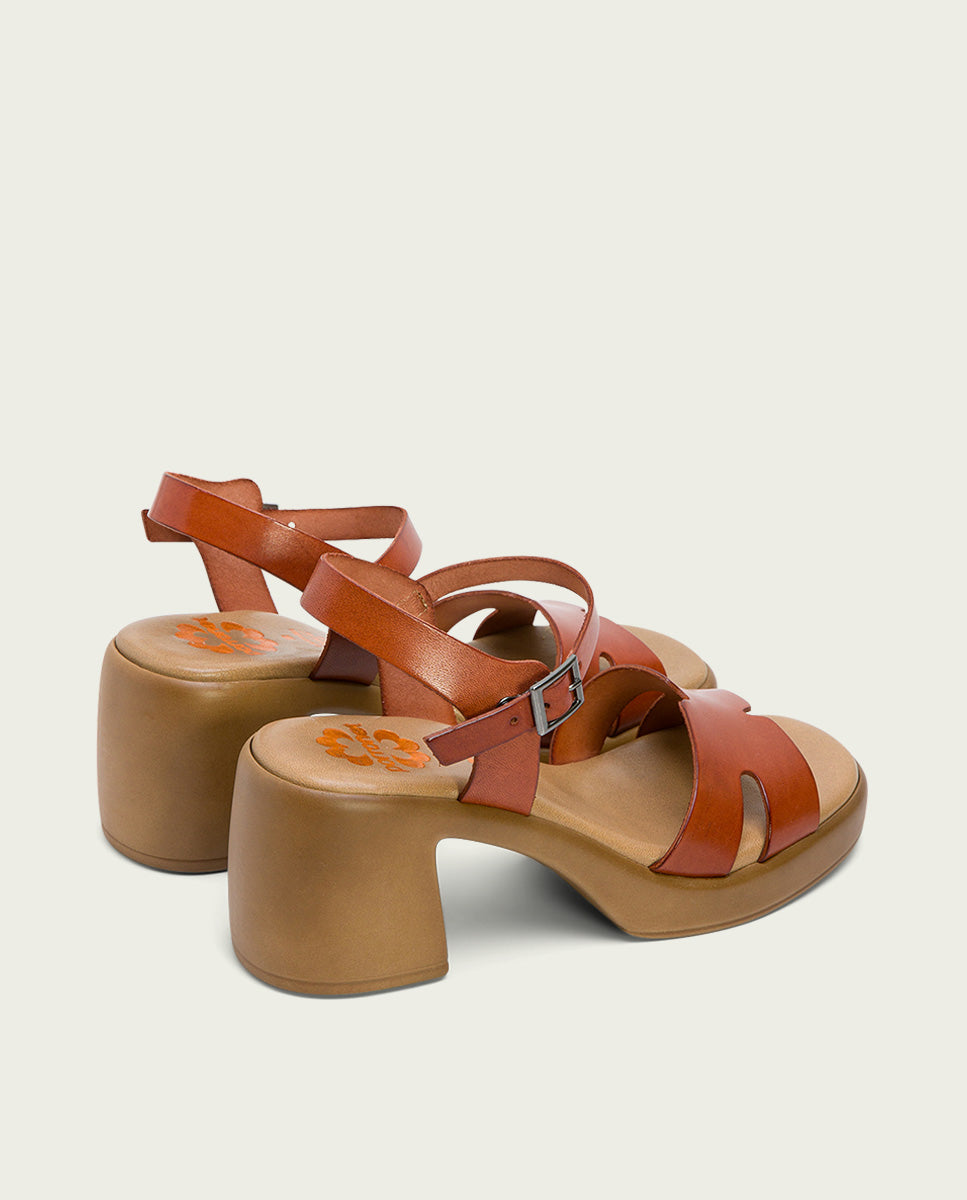 Porronet SANDALIA PIEL TACON DE PIEL CUERO HERA