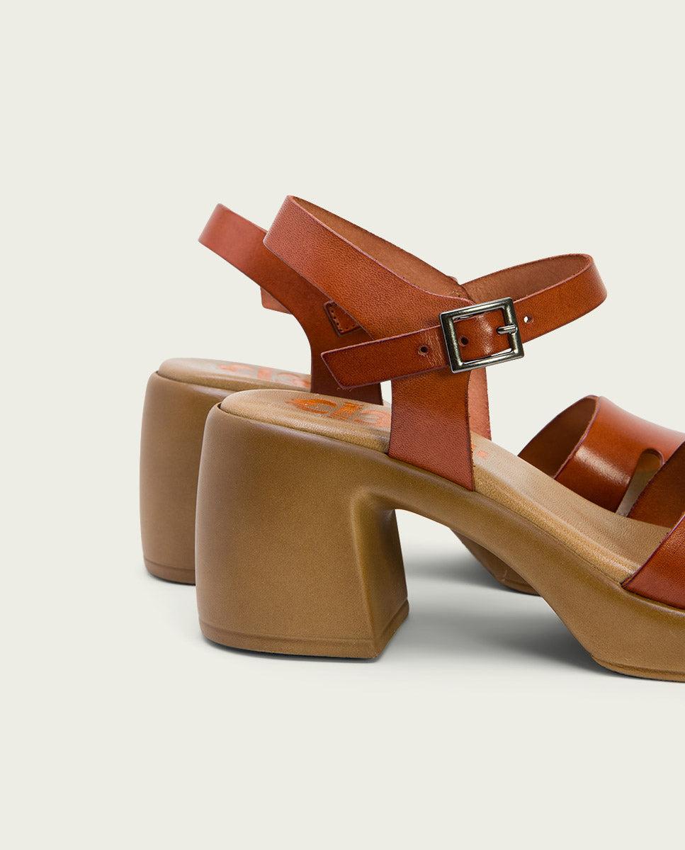 Porronet SANDALIA PIEL TACON DE PIEL CUERO HERA