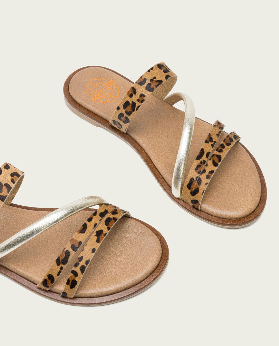 Porronet SANDALIA PLANA PIEL ANIMAL PRINT CAREY