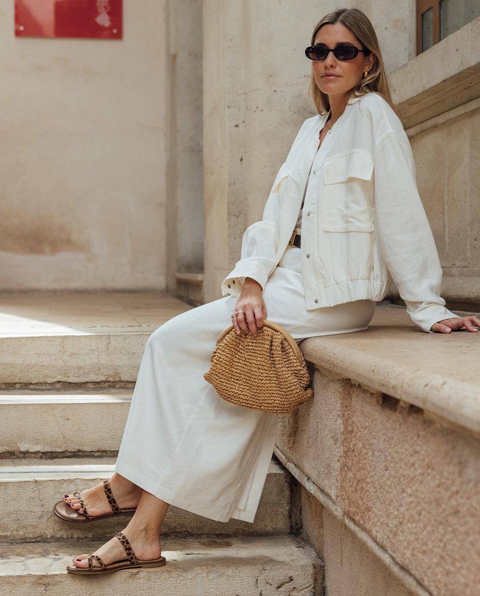 Porronet SANDALIA PLANA PIEL ANIMAL PRINT CELINE