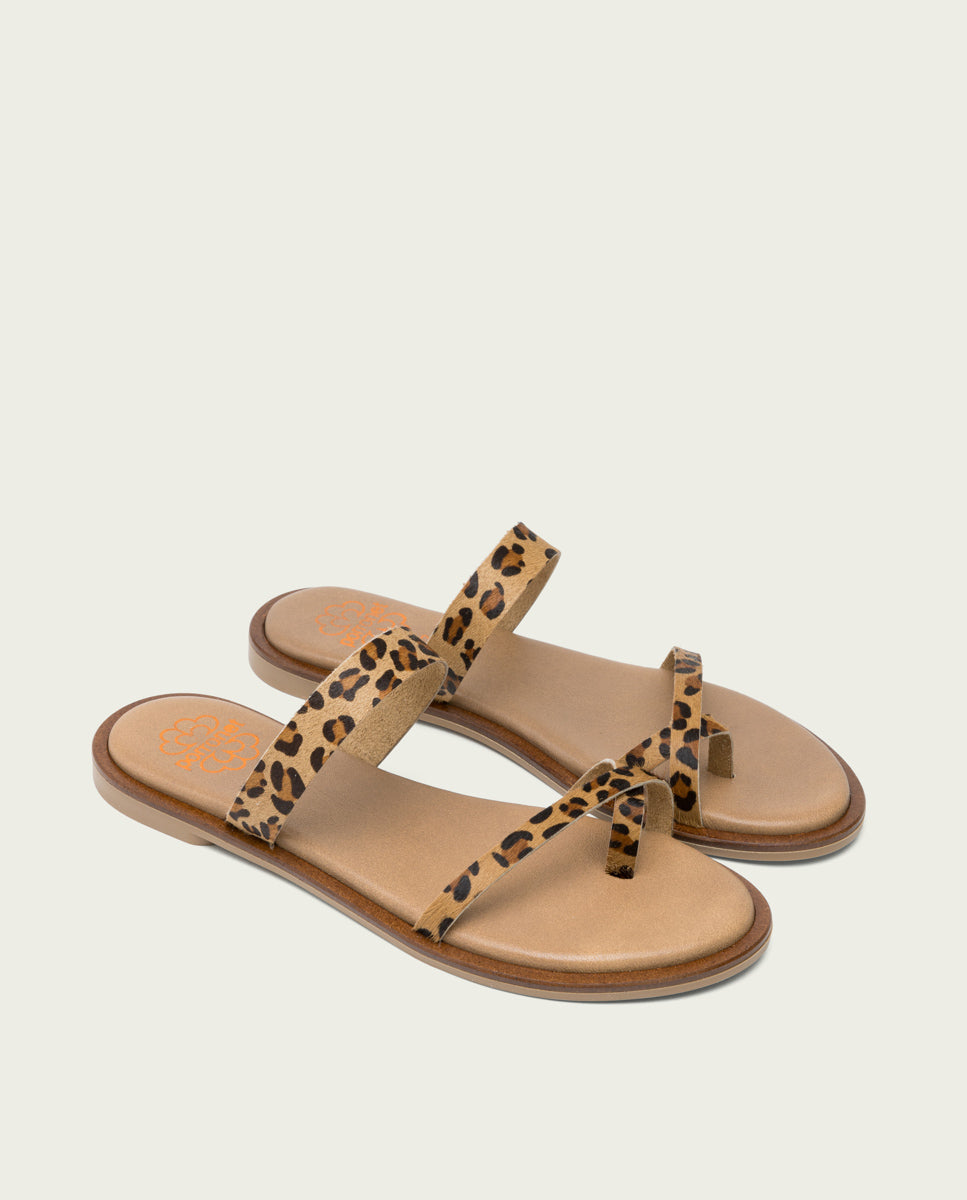 porronet SANDALIA PLANA PIEL ANIMAL PRINT CELINE