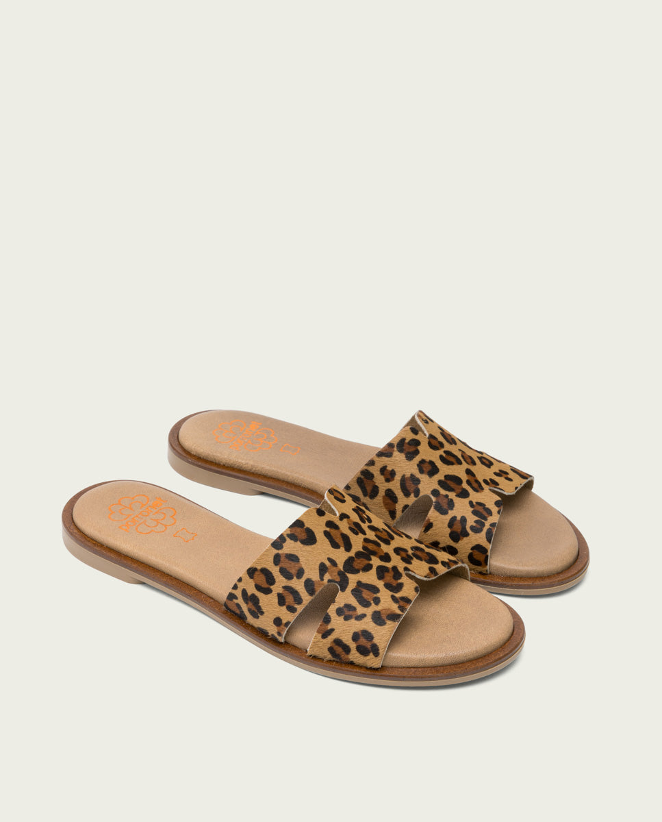 Porronet SANDALIA PLANA PIEL ANIMAL PRINT CHLOE
