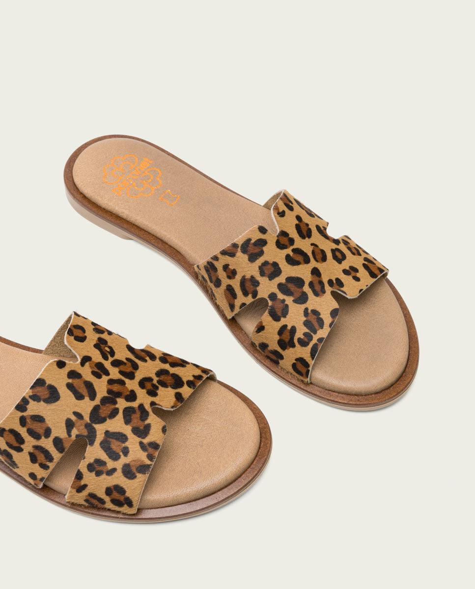 Porronet SANDALIA PLANA PIEL ANIMAL PRINT CHLOE