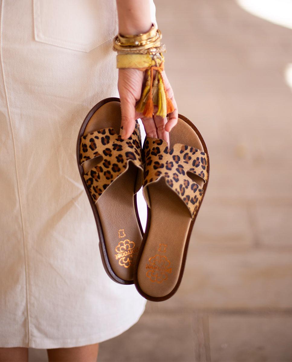 porronet SANDALIA PLANA PIEL ANIMAL PRINT CHLOE