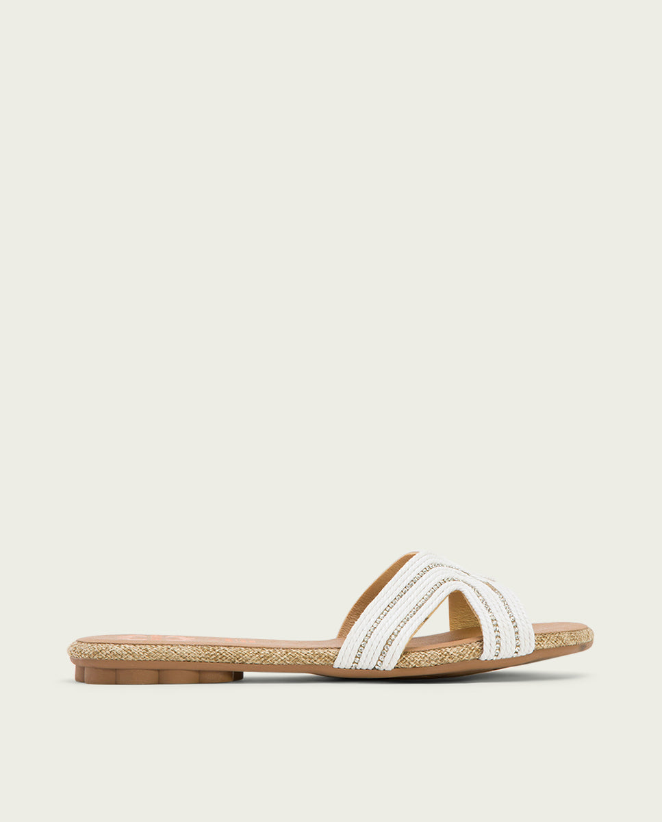 Porronet SANDALIA PLANA PIEL BLANCA ALMA