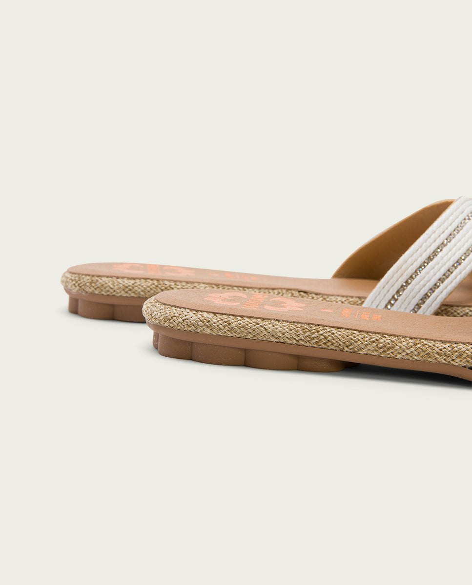 Porronet SANDALIA PLANA PIEL BLANCA ALMA