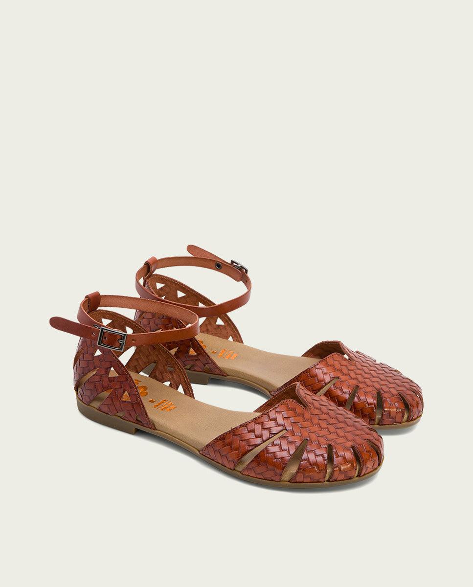 Porronet SANDALIA PLANA PIEL CUERO BECCA