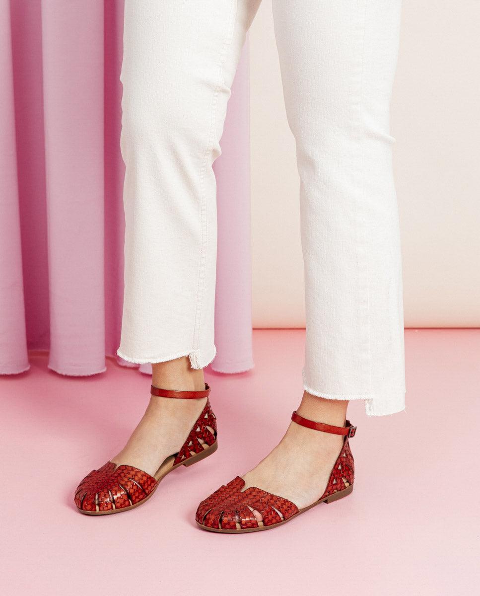 porronet SANDALIA PLANA PIEL CUERO BECCA