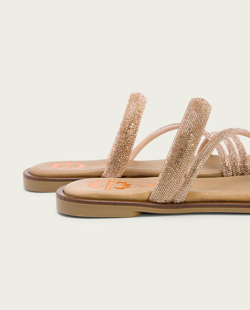 Porronet SANDALIA PLANA PIEL ROSE CAITLIN