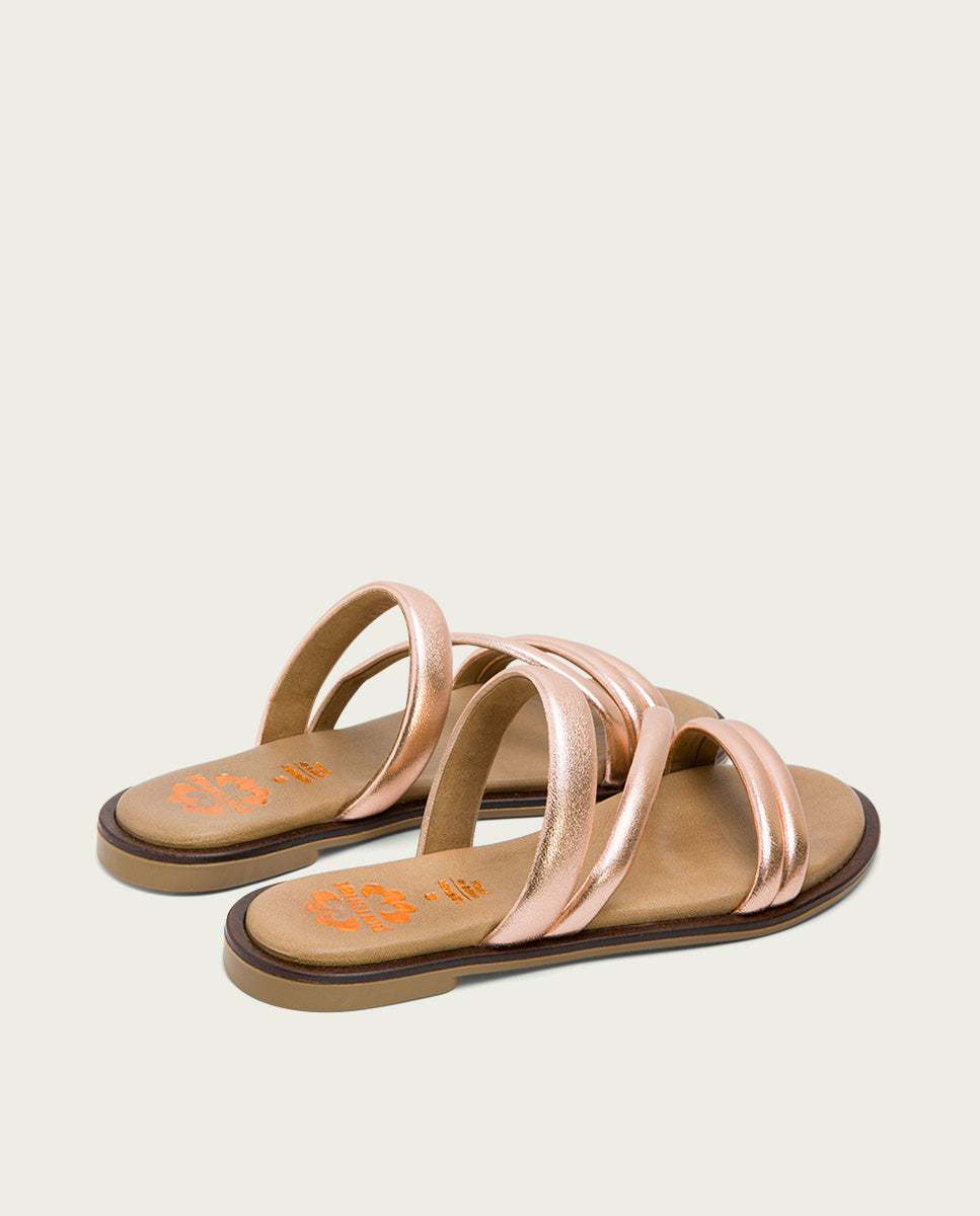 Porronet SANDALIA PLANA PIEL ROSÉ CAROL