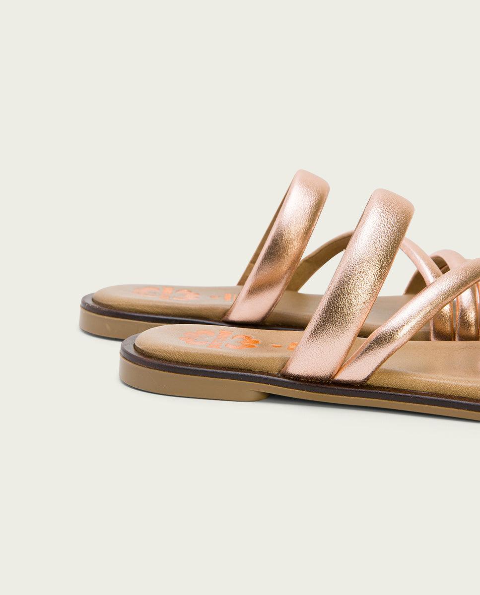 Porronet SANDALIA PLANA PIEL ROSÉ CAROL