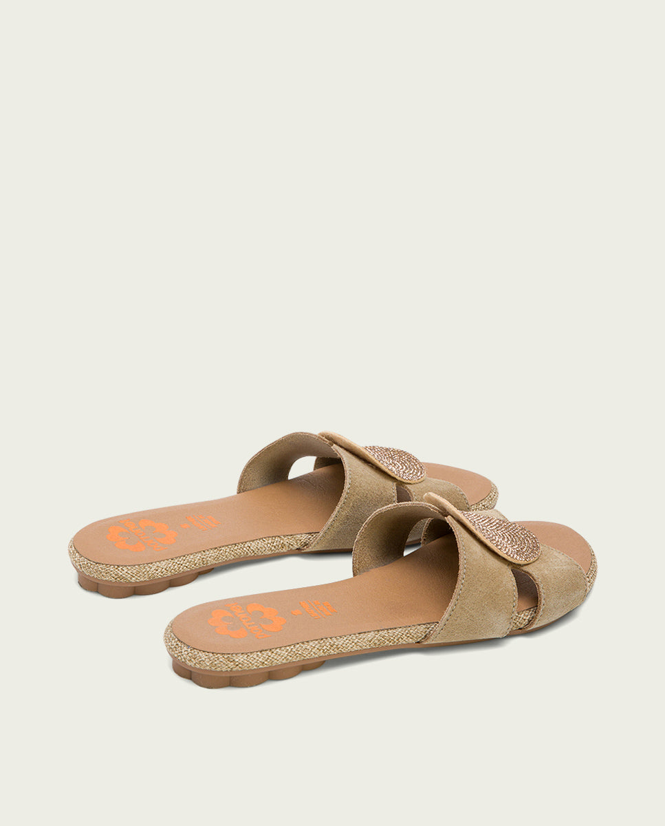 Porronet SANDALIA PLANA SERRAJE ARENA ADELE