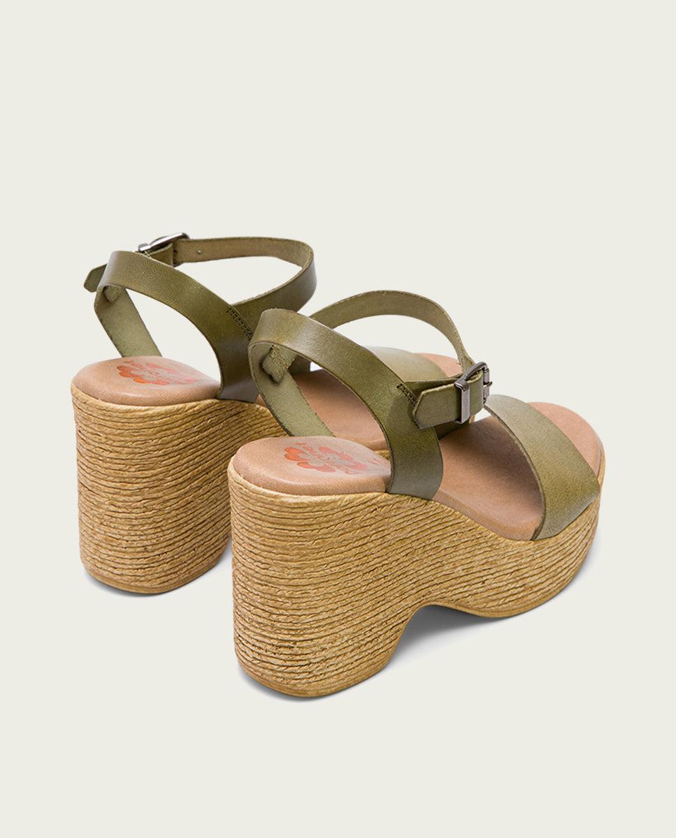 Porronet SANDALIA TACON ALTO KAKI MICHELE