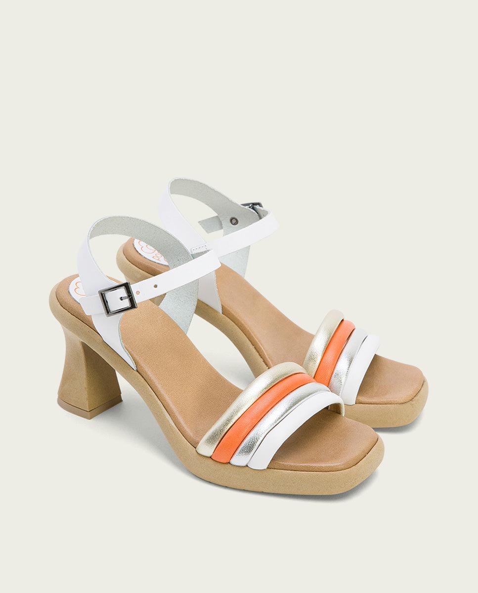 Porronet SANDALIA TACON ALTO PIEL BLANCO LIDE