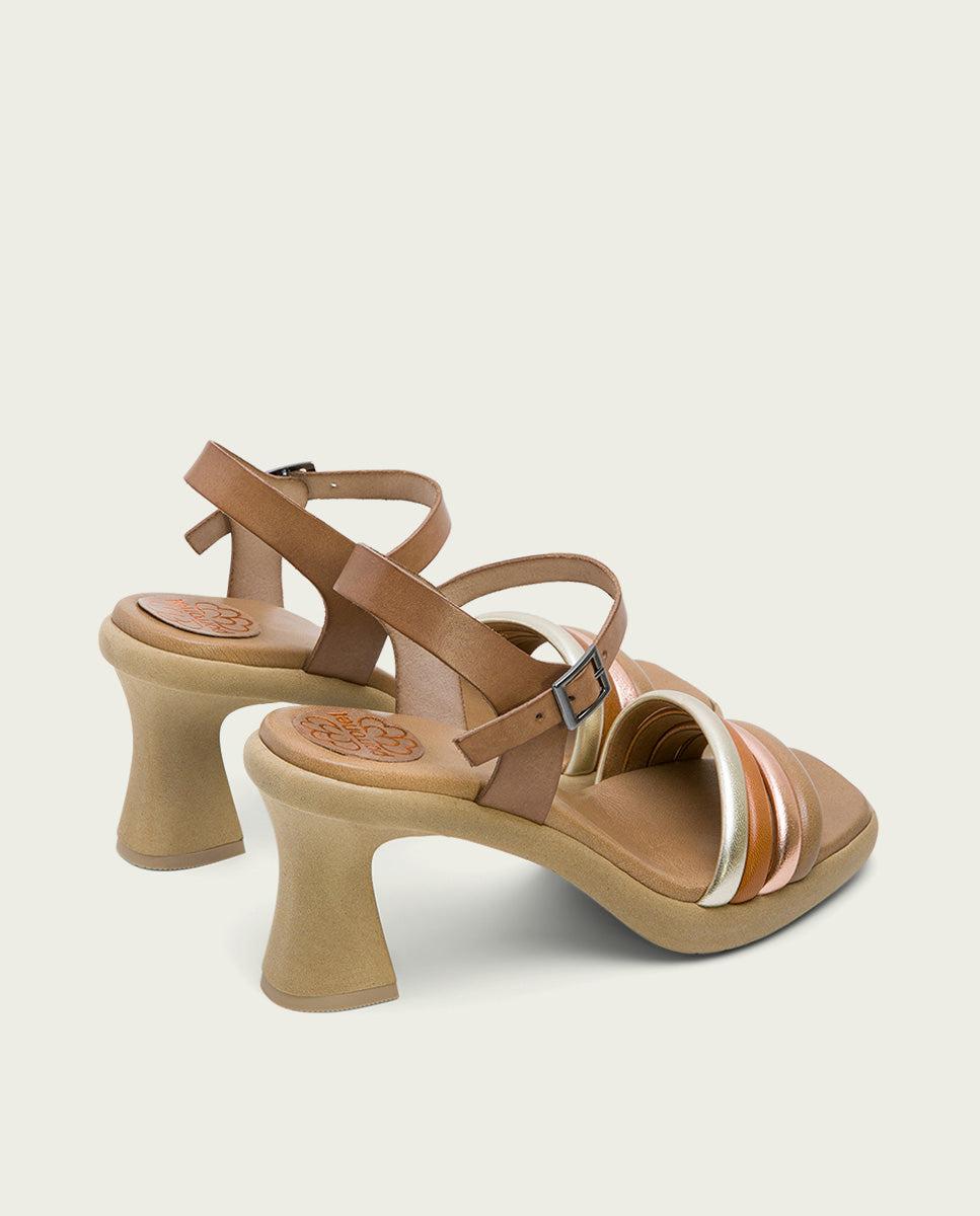 Porronet SANDALIA TACON ALTO PIEL TAUPE LIDE