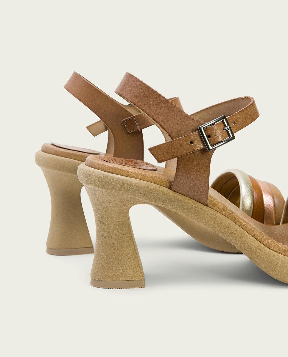 Porronet SANDALIA TACON ALTO PIEL TAUPE LIDE