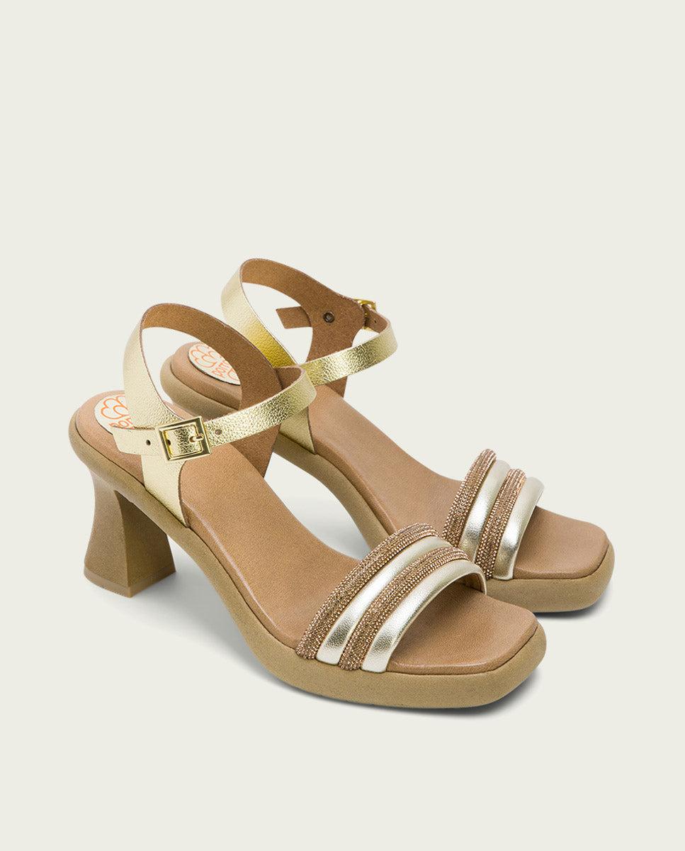 Porronet SANDALIA TACON ALTO PLATINO LUNA