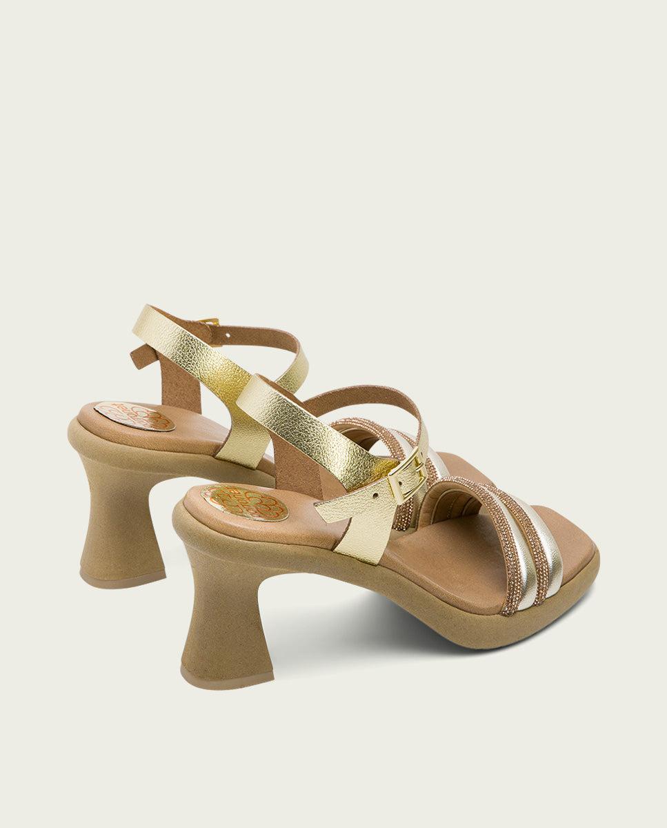 Porronet SANDALIA TACON ALTO PLATINO LUNA